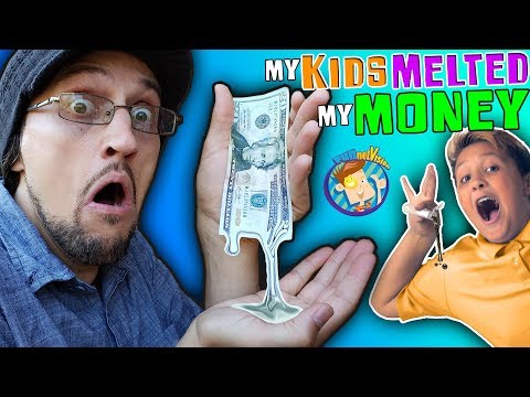 MY KIDS MELTED MY MONEY!!! 💲💰 (FUNnel Vis Gallium Metal Prank w/ Cool Science Expiriment)