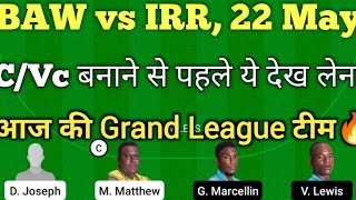 baw vs irr dream11 team |baw vs irr nature Isle t10 dream11 team|baw vs irr dream11 team today