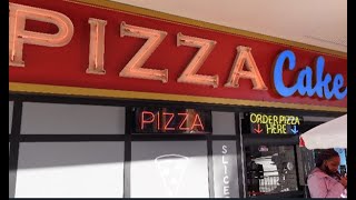 Pizza Cake by Buddy V & Bobby's Burgers by Bobby Flay
