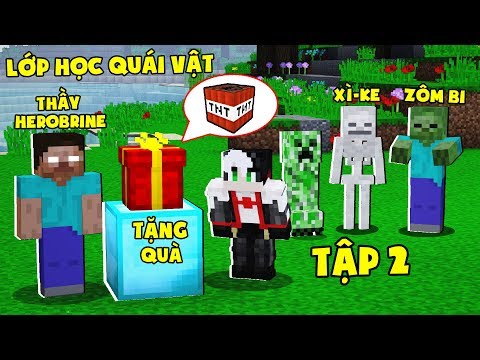 LỚP HỌC QUÁI VẬT (MONSTER SCHOOL)TẬP 2*REDHOOD TROLL THẦY HEROBRINE BẰNG MÓN QUÀ TNT TRONG MINECRAFT