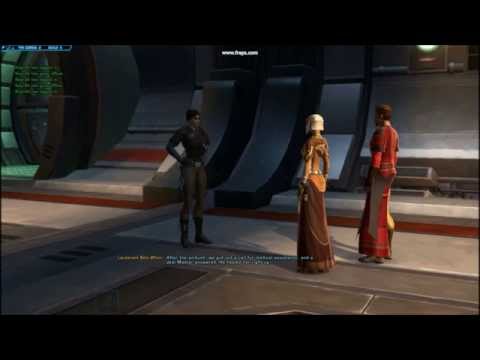 SWTOR Dark Side Jedi Consular taking care of Larana Fain