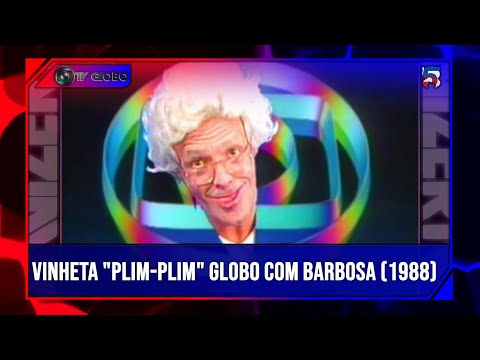 TV Globo | Vinheta "Plim-Plim" com Barbosa (TV Pirata) | (1988)