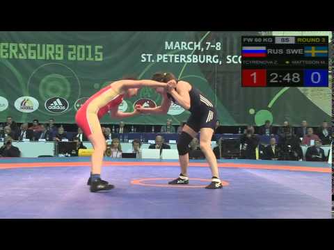 КМ 2015  Россия Швеция  до 60 кг  Жаргалма Цыренова Йоханна Маттссон