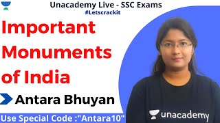 Important Monuments of India | SSC CGL 2019 | Unacademy Live - SSC Exams |  Antara Bhuyan