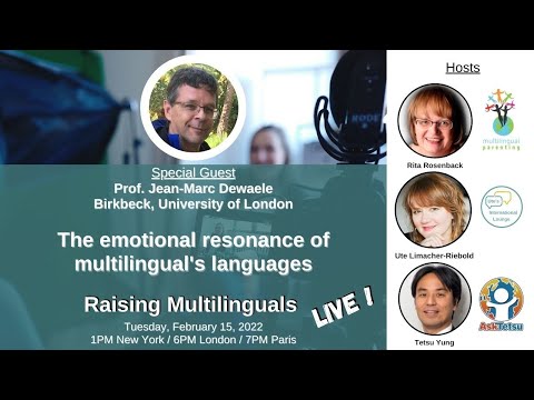 S37: Prof. Jean-Marc Dewaele - The emotional resonance of multilingual languages