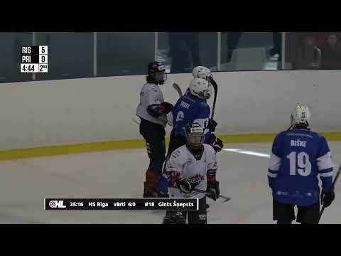 Optibet hokeja līga: HS Rīga - HK Prizma. Spēles labākie momenti (10.09.2022)