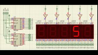 Video Simulating 7 Segment LED scanning method using Atmega23