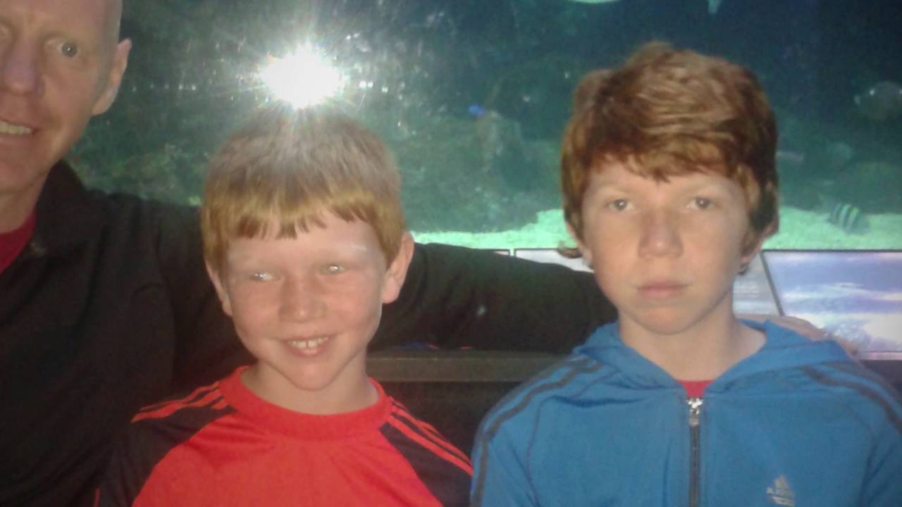 Liam with his brother and dad