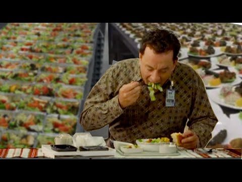 airline food???? eating scene in movie The Terminal (2004)