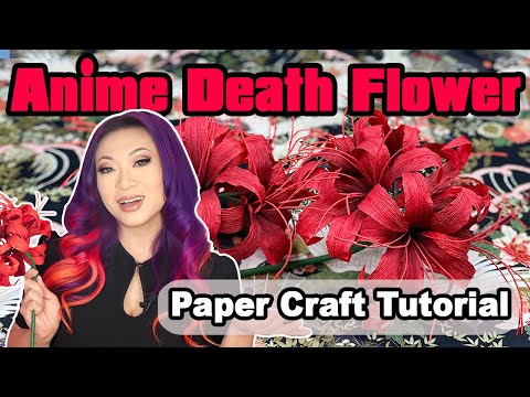 How to - crepe paper spider lily flowers