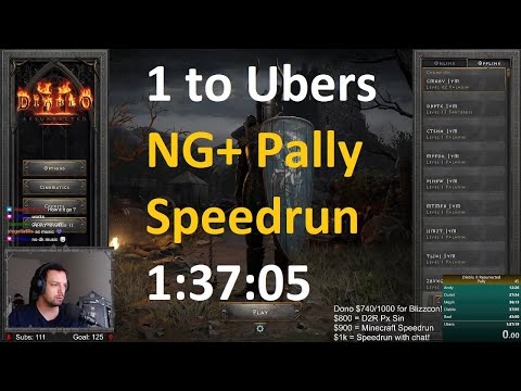 1 to Ubers! NG+ Pally! 1:37:05 - Diablo 2 Resurrected