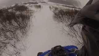 preview picture of video 'yamaha Raptor 700 in a blizzard'