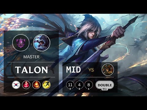 Talon Mid vs Cassiopeia - KR Master Patch 9.23