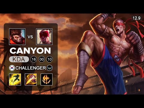 Canyon Lee Sin vs Wukong Jungle - KR Challenger - Patch 12.9 Season 12