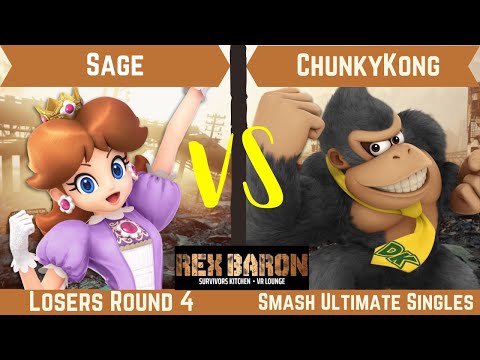 Rex Baron 4 Losers Round 4 - Sage (Daisy) Vs. ChunkyKong (Donkey Kong)
