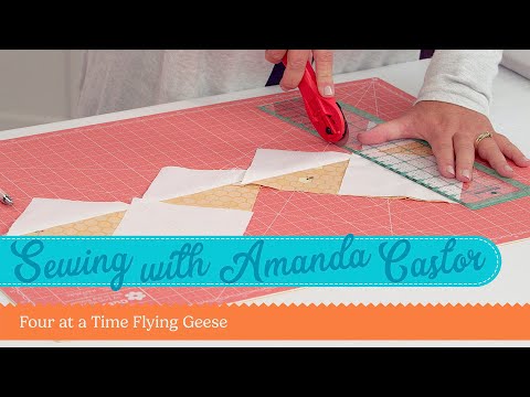 No Waste Flying Geese Tutorial with Amanda Castor from Material Girl Quilts