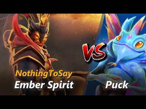 NothingToSay mid Ember Spirit vs Puck | First 10 minutes