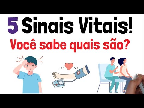 Sinais Vitais Esquematizado - Temperatura Corporal, Pressão Arterial, Frequência Cardíaca...