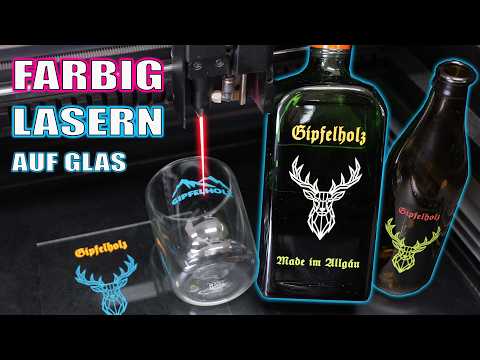 PAINT ON GLASS?! 😱 This laser trick really works! Laser color engraving on glass