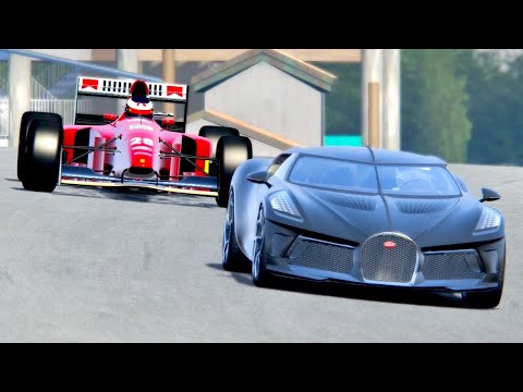 Bugatti La Voiture Noire vs Ferrari F1 1994 - Laguna Seca