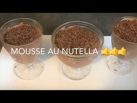 MOUSSE AU NUTELLA AVEC 2 INGREDIENTS !!! 👍🤤