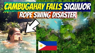 HORRIBLE Rope Swing DISASTER!! Cambugahay Falls Siquijor Philippines 🇵🇭