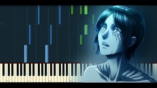Shingeki no kyojin進撃の巨人S2EP10 OST - Call of silence [Piano cover] // Synthesia