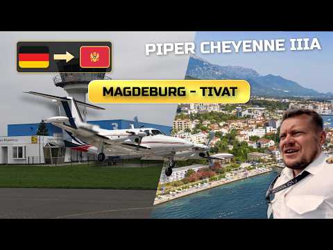 Piper Cheyenne IIIA - Cockpit POV from Magdeburg to Tivat