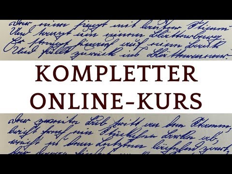 Altdeutsche Schrift (Kurrent, Sütterlin) lernen, kompletter Online-Kurs
