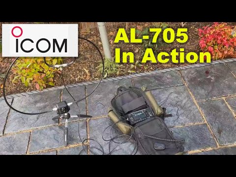 Magnetic Loop Antenna Icom AL-705 In Action