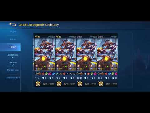 The Battle History of 22434.Accepted A.K.A RRQ BLESS #YssMLBB #Yisunshin #RRQbless