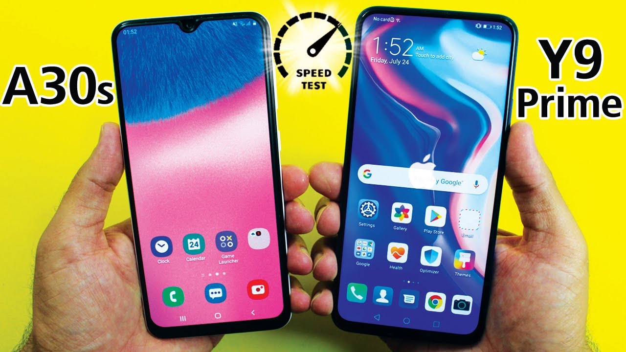 Samsung Galaxy A30s vs Huawei Y9 Prime 2019 Speed Test!