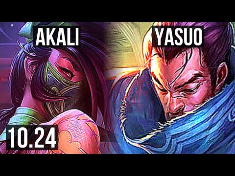 AKALI vs YASUO (MID) | 500+ games, Legendary, 16/5/12 | BR Grandmaster | v10.24