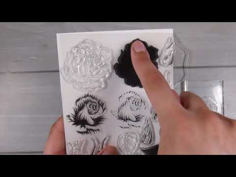 How to use a layering stamp set - with an acrylic block!|| July 2019 #Aliexpress