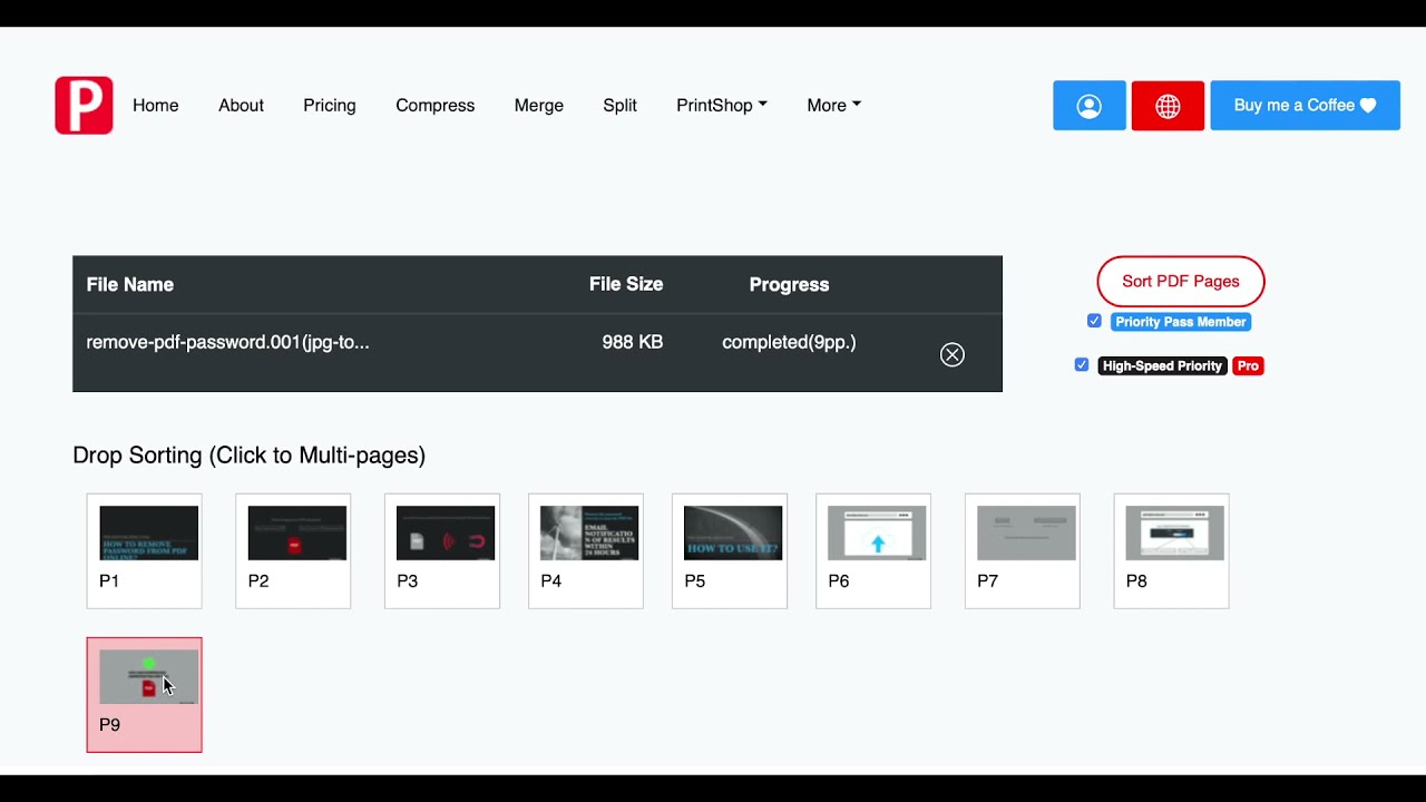 Sort PDF pages    [PDF-editor-free.com]