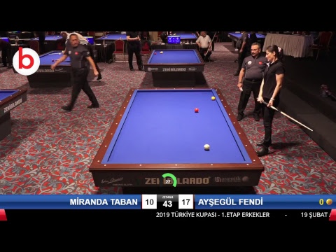 MİRANDA TABAN & AYŞEGÜL FENDİ Bilardo Maçı - 2019 KADINLAR 1.ETAP-1.TUR