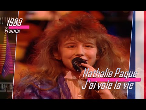 eurovision 1989 France 🇫🇷 Nathalie Paque - J'ai vole la vie ᴴᴰ