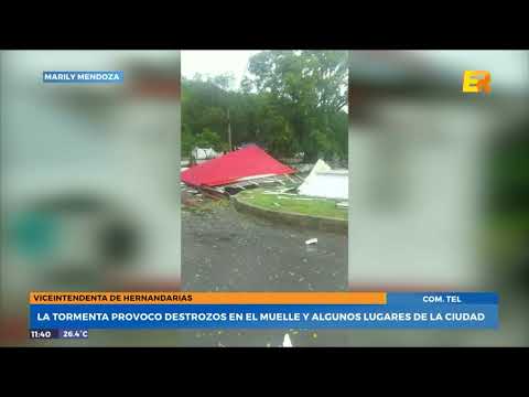 Marily Mendoza - Tormenta provocó la voladura del techo del histórico flotante en Hernandarias