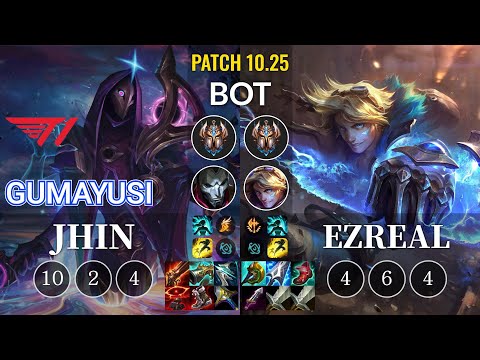 T1 Gumayusi Jhin vs Ezreal Bot - KR Patch 10.25