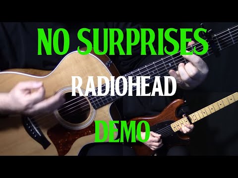 how to play "No Surprises" on guitar by Radiohead | guitar lesson tutorial | DEMO