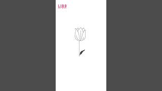 How to Draw a Tulip 🌷 Easiest Drawing a flower for Kids and beginners #lidoartworks