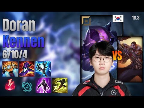 Doran Top Kennen vs Jayce lol KR solo rank Full Game 16.3 | 도란 케넨 vs 제이스