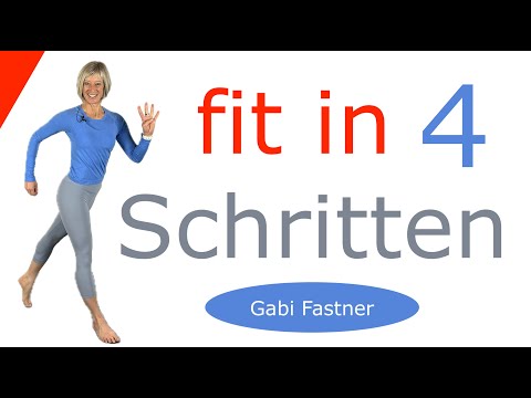 🍭 27 oder 47 min. fit in 4 Schritten | Cardio - Training mit 4 Variationen | ohne Geräte, im Stehen