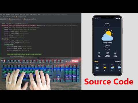 ASMR Programming - Weather App Android Ui Design - No Talking