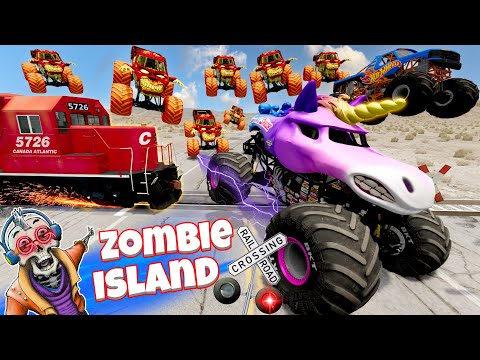 Monster Jam Zombie Island Compilation #36 | Racing, Freestyle, and High Speed Jumps