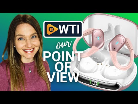Wireless Earbuds Bluetooth 5.3 Sport Headphones with case Power IPX7 Waterproof Over-Ear Earphones with Earhooks in Ear Headset with Mic for Phone TV tws ear buds bass for running Workout Gym - WTI product video review