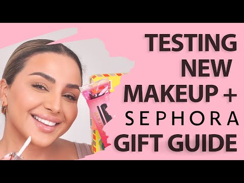 TRYING NEW MAKEUP AND SEPHORA GIFT GUIDE | NINA UBHI