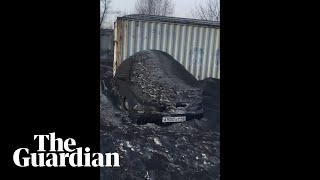 Toxic black snow covers streets in Siberia