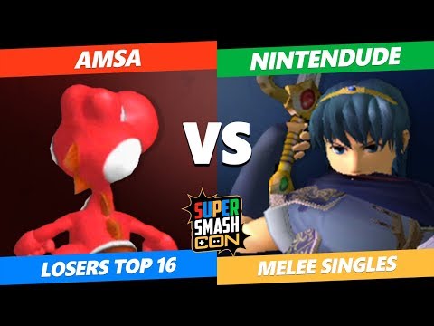 SSC 2019 SSBM - VGBC RB | aMSa (Yoshi) Vs. Nintendude (Marth) Smash Melee Tournament Losers Top 16
