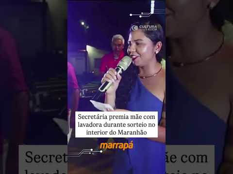 Secretária premia mãe com lavadora durante sorteio no interior do Maranhão